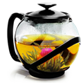 Tempered Glass 5-Cup Red Tea Pot